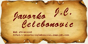 Javorko Čelebonović vizit kartica